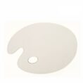 Oval wooden palette, primed fibreboard, ROSA Studio