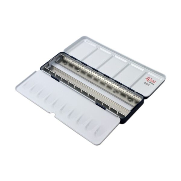 Пенал для акварельных красок металлический 28 кювет ROSA Gallery