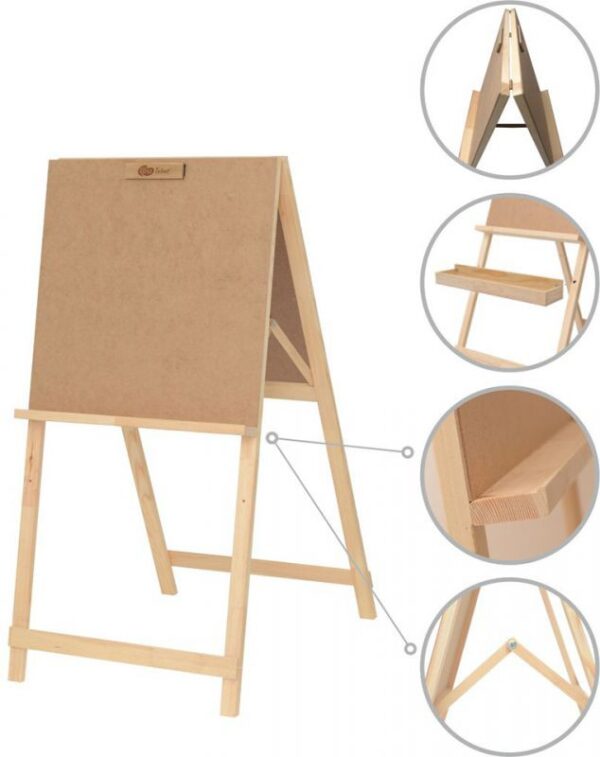 Мольберт-хлопушка двосторонній сосна 60х85х115см ROSA Studio