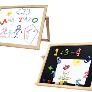 Easel table, magnetic (chalk + marker), 30x40cm, pine, ROSA Studio