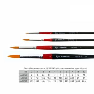 Synthetic Round Brush, 111, Short Handle, ROSA Studio