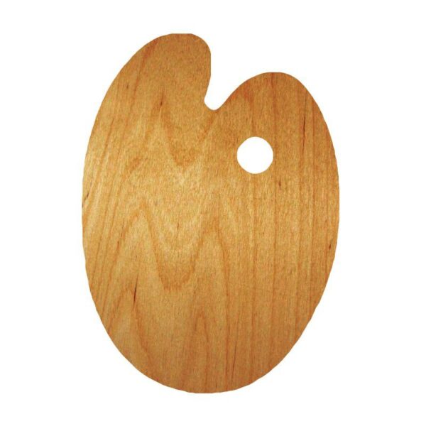 Oval oiled palette, 25x35cm, water-resistant veneer, ROSA Gallery