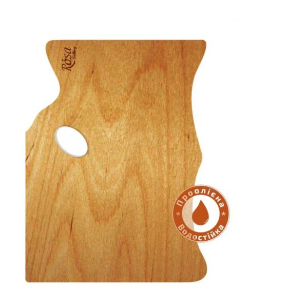 Rectangular anatomical oiled palette, water-resistant veneer, ROSA Gallery