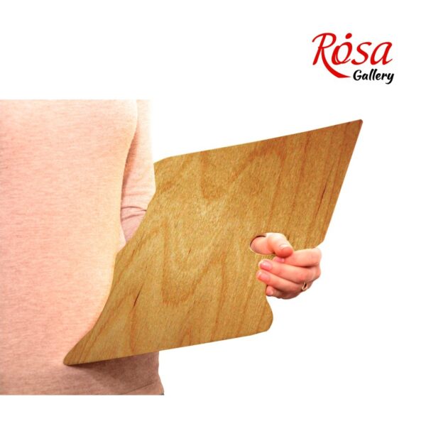 Rectangular anatomical oiled palette, water-resistant veneer, ROSA Gallery