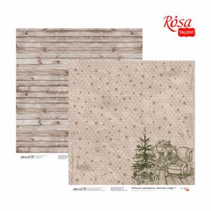 Папір для скрапбукінгу „New Year's magic“ 30,48х30,48 см, 200г/м2, ROSA TALENT