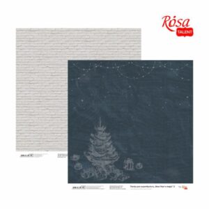 Папір для скрапбукінгу „New Year's magic“ 30,48х30,48 см, 200г/м2, ROSA TALENT