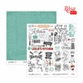 Скрап папір "Recipe book" 30,8 * 30,8см, 200г / м2 ТМ ROSA TALENT