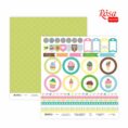 Скрап папір „Cake delicious“ 30,48x30,48см, 200г / м2 ТМ ROSA TALENT
