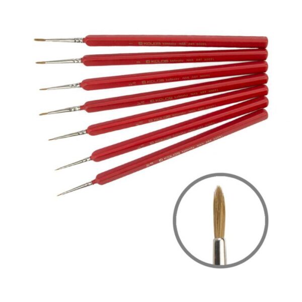 Колонок круглий, Nail art 3009L, к.р. пензель KOLOS by ROSA