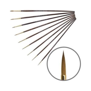 Kolinsky Round Brush, Grace 3039R, Long Handle, KOLOS by ROSA