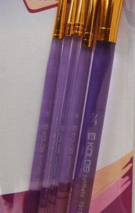 Set of brushes 7013, Synthetic Round/Flat, 3/2pc. KOLOS