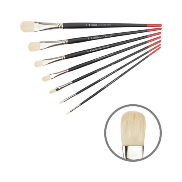 Synthetic Oval, Milk 1108FR, Long Handle, KOLOS by ROSA