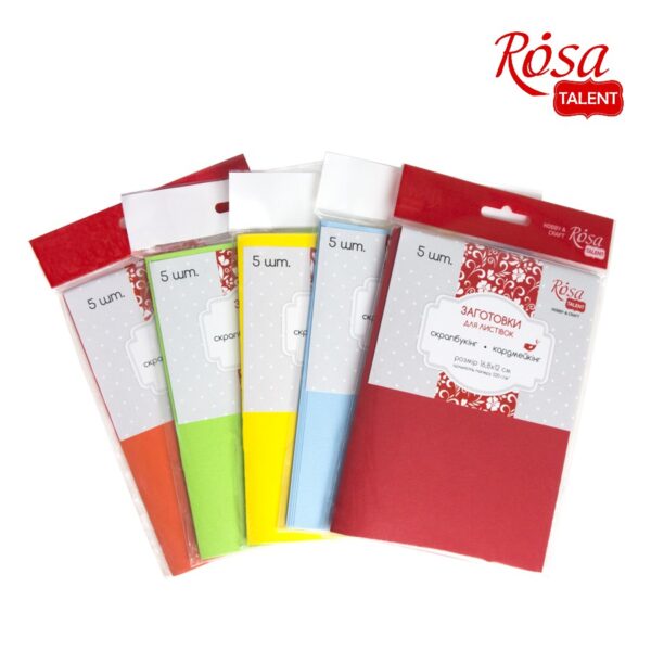 A set of workpieces for leaflets 5 pcs. 16,8х12 220 g/m2 ROSA TALENT