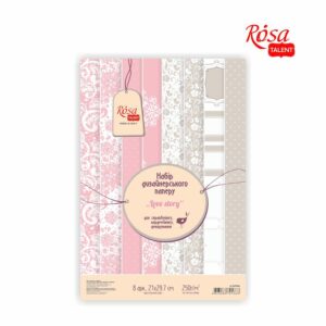 Набір дизайнерського паперу „Love story“ 21х29,7см 250г/м2 ROSA TALENT