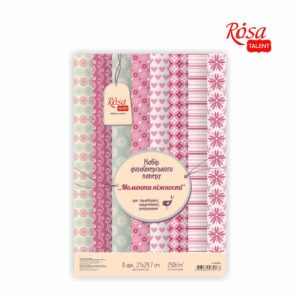 Набір дизайнерського паперу „Love story“ 21х29,7см 250г/м2 ROSA TALENT