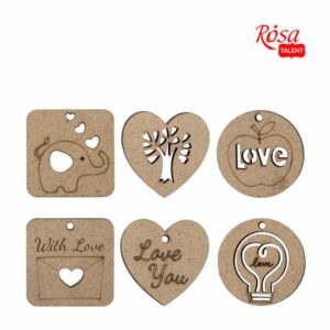 Preparation Heart of the fiberboard 10x10.4 cm 4 pc. ROSA TALENT
