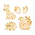 Заготовки „Зверюшки“ ДВП 5 шт. ROSA TALENT