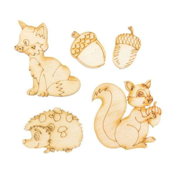 Заготовки „Зверюшки“ ДВП 5 шт. ROSA TALENT