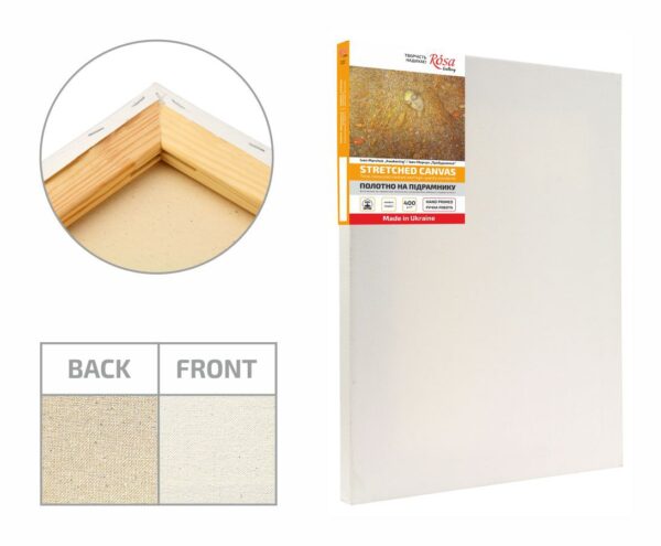 Stretched Canvas, MEDIUM, fine grain, cotton ROSA Gallery