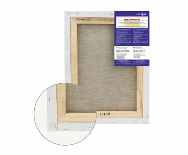 Stretched Canvas, extra fine grain, oil emulsive prime, linen ROSA