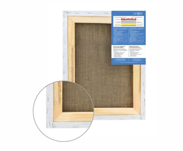 Stretched Canvas, fine grain, oil emulsive prime, linen ROSA