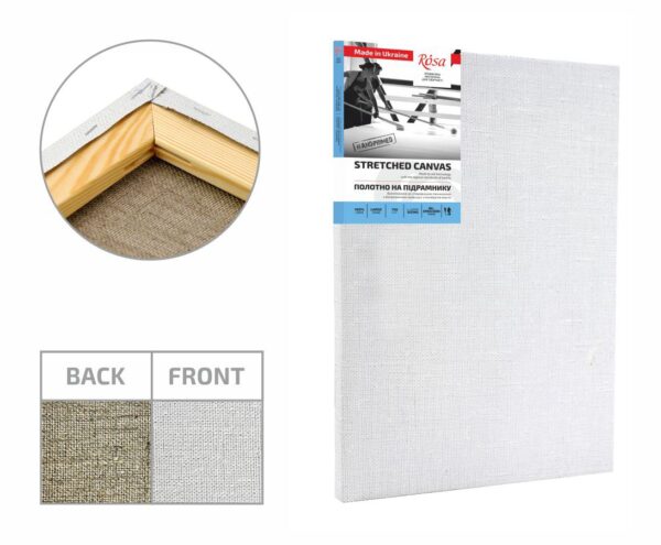 Полотно на підрамнику, Крупне зерно, олійний грунт, льон ROSA