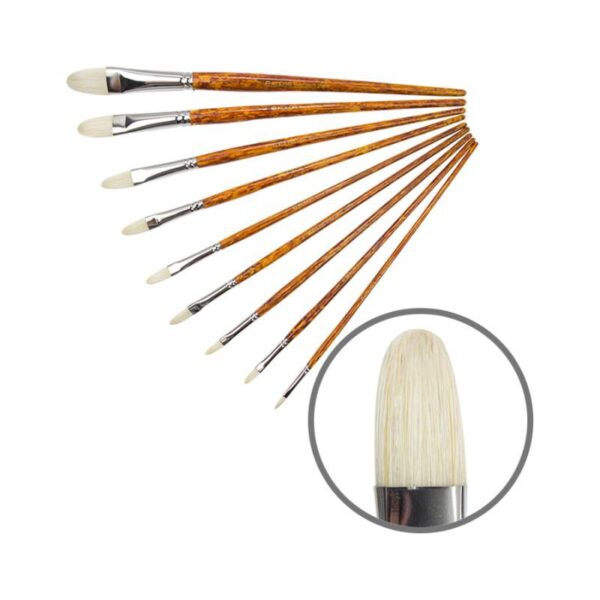 Bristle Fan Brushes, 6007, Long Handle, KOLOS by ROSA
