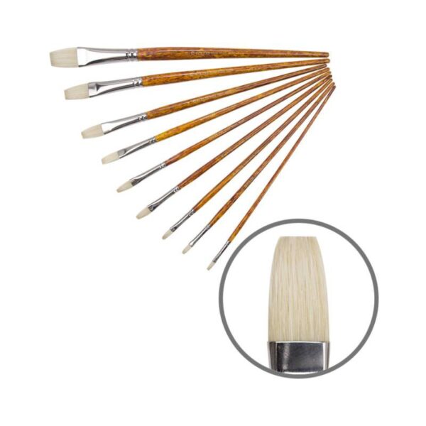 Bristle Fan Brushes, 6007, Long Handle, KOLOS by ROSA