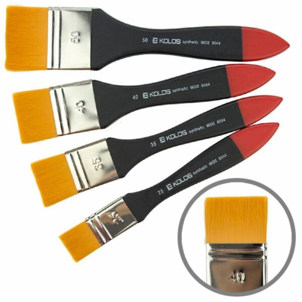 Bristle Fan Brushes, 6007, Long Handle, KOLOS by ROSA