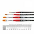 Synthetic Flat Brush, 101, Short Handle, ROSA Studio