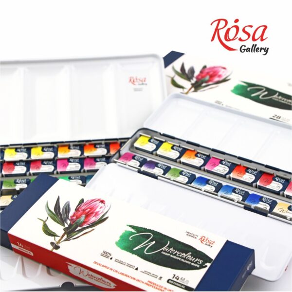 Набір акварельних фарб "Класика" 12 кольорів ROSA Gallery