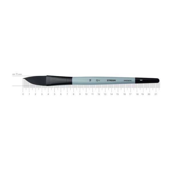Synthetic Flat Brush, Snow 1098F, Long Handle, KOLOS by ROSA