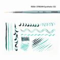 Synthetic Flat Brush, Snow 1098F, Long Handle, KOLOS by ROSA