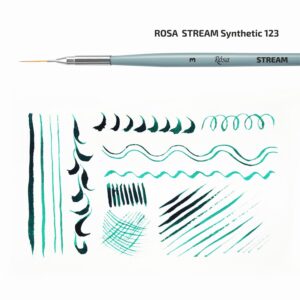Synthetic Flat Brush, Snow 1098F, Long Handle, KOLOS by ROSA