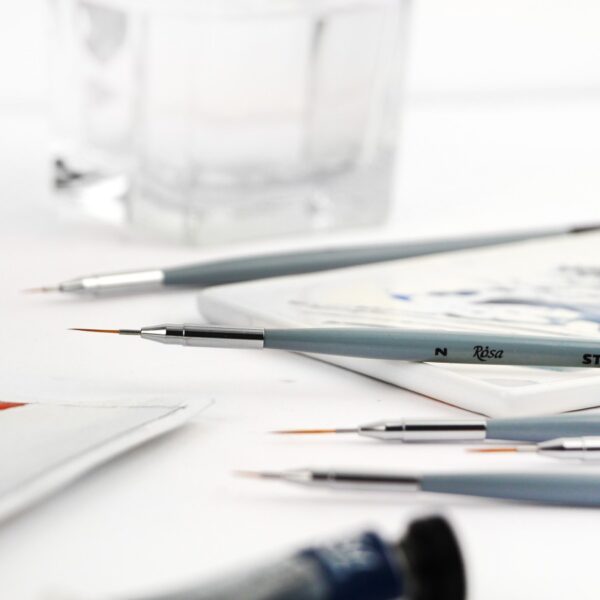 Synthetic Flat Brush, Snow 1098F, Long Handle, KOLOS by ROSA