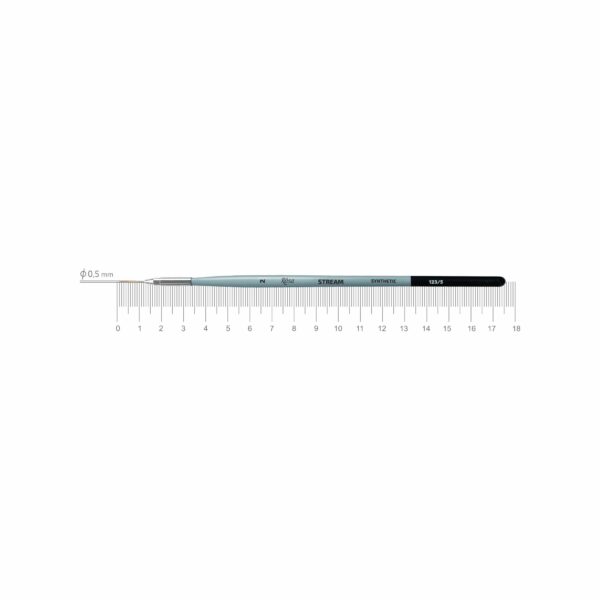 Synthetic Flat Brush, Snow 1098F, Long Handle, KOLOS by ROSA