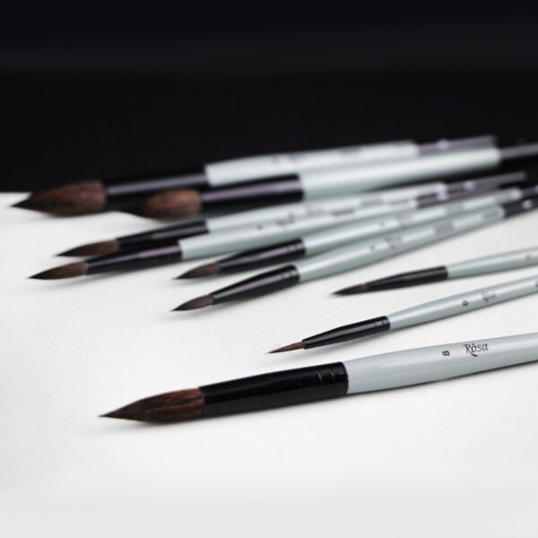 Synthetic Flat Brush, Snow 1098F, Long Handle, KOLOS by ROSA