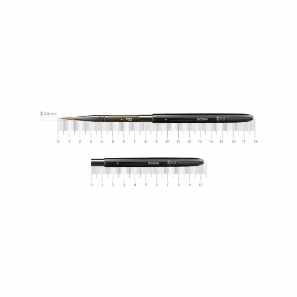 Sable round TRAVEL BRUSH OCEAN 168 short handle ROSA