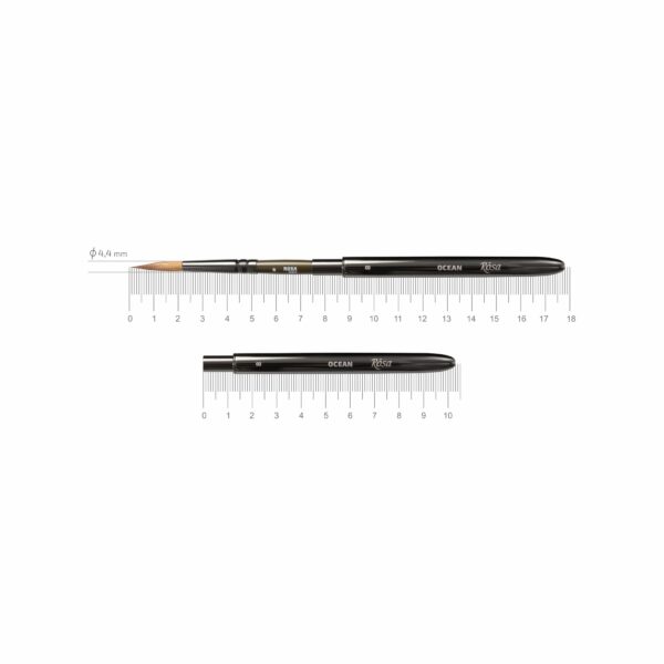 Sable round TRAVEL BRUSH OCEAN 168 short handle ROSA