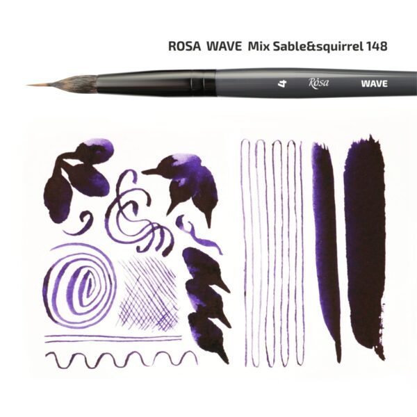 Sable round TRAVEL BRUSH OCEAN 168 short handle ROSA