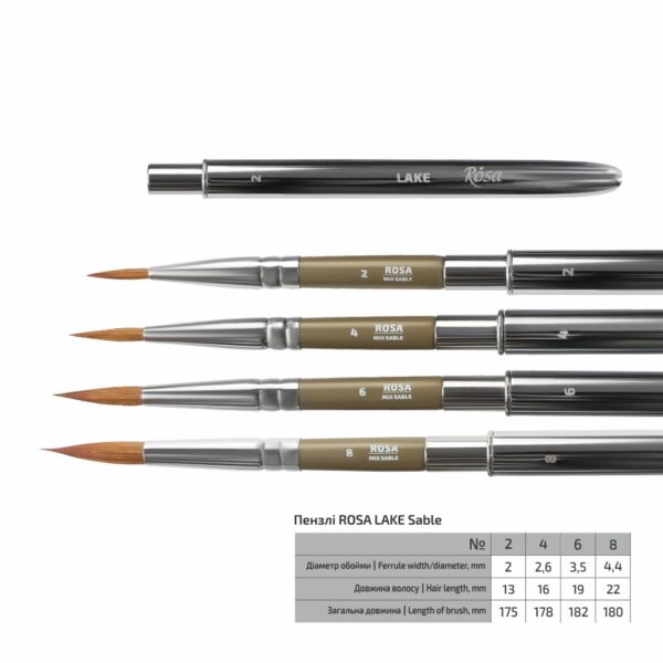 Sable round TRAVEL BRUSH OCEAN 168 short handle ROSA