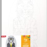 „Fashion Cat“, набор-стандарт, картина по номерам, 35х45см, ROSA START