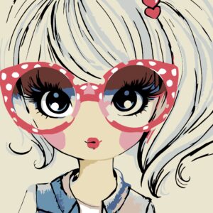 Набір-стандарт, картина за номерами, „ Fashion Cat“, 35х45см, ROSA START