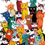 Standard Kit, painting by numbers, „ Fashion Cat“, 35х45cm, ROSA START