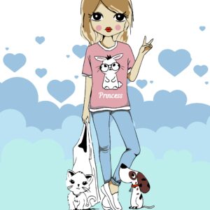 „Little friends“, набір-стандарт, картина за номерами, 35х45см, ROSA START