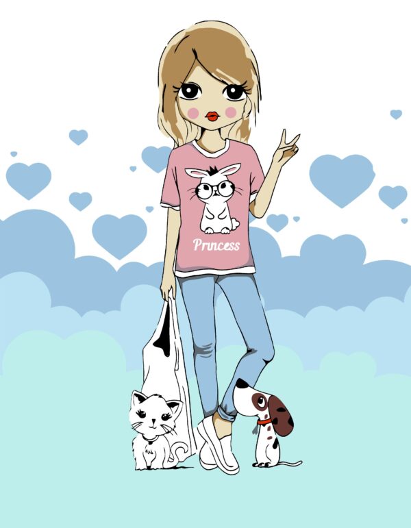 Standard Kit, painting by numbers, „ Fashion Cat“, 35х45cm, ROSA START