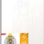 Набір-стандарт, картина за номерами, „ Fashion Cat“, 35х45см, ROSA START