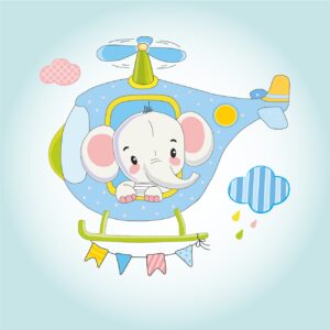 „Вертоліт“, полотно на картоні з контуром, 20х20, бавовна, акрил, ROSA START