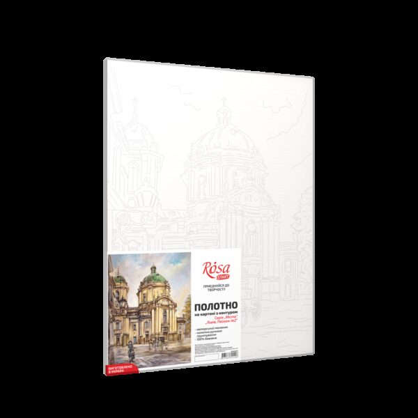 Cities, „Amsterdam, Landscape No. 2“, Canvas Panel with outline, 30х40, cotton, acrylic, ROSA START