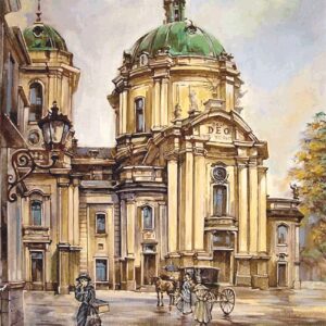 Cities, „Amsterdam, Landscape No. 2“, Canvas Panel with outline, 30х40, cotton, acrylic, ROSA START